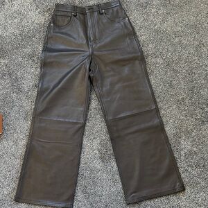 Reformation Black Wide Leg Pants